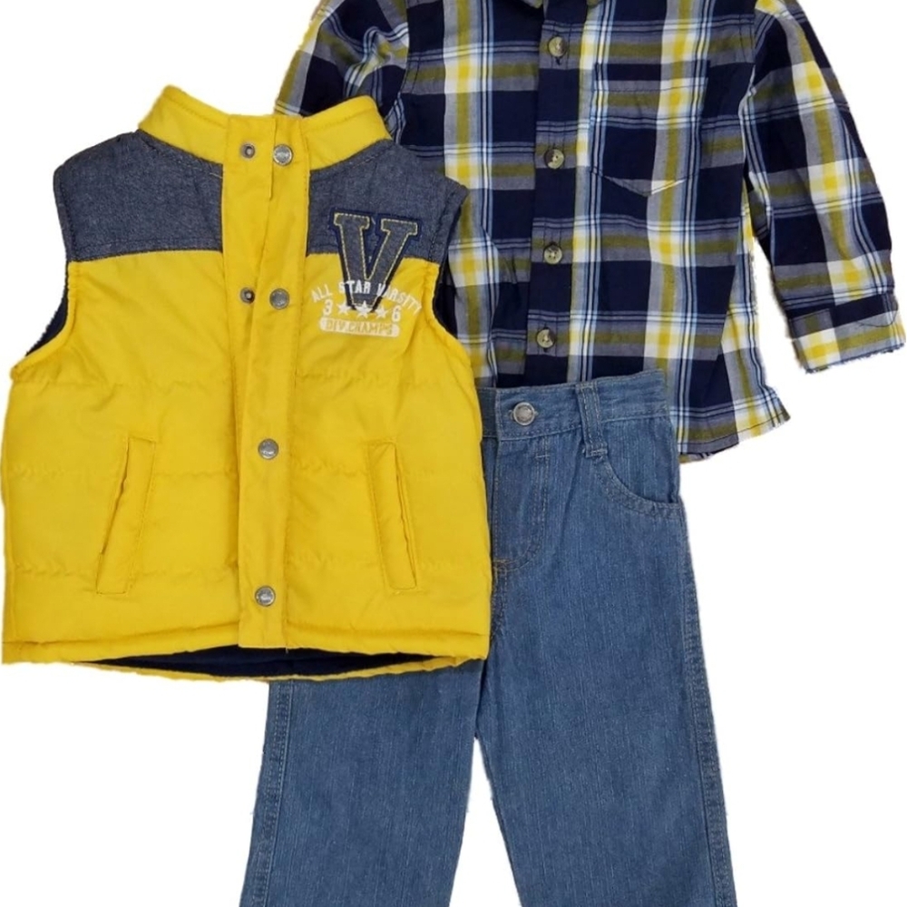Nannette Yellow and Blue Kids Matching Set